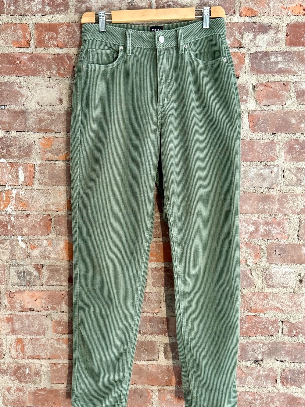 BDG Urban Outfitters Corduroy Tapered Pants in Sage Green